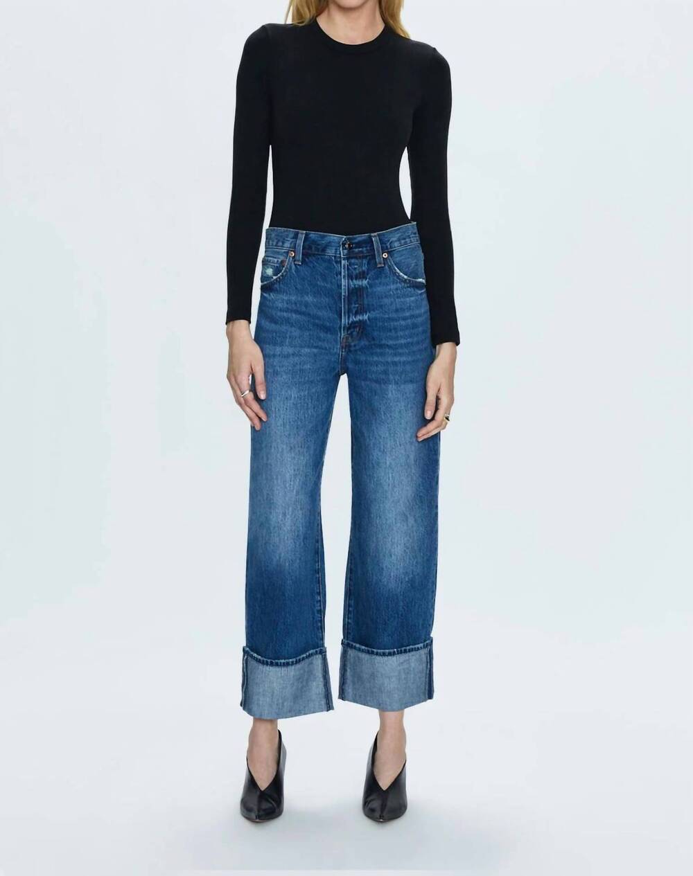 NEW PISTOLA ryder high rise cuffed jeans in fulton